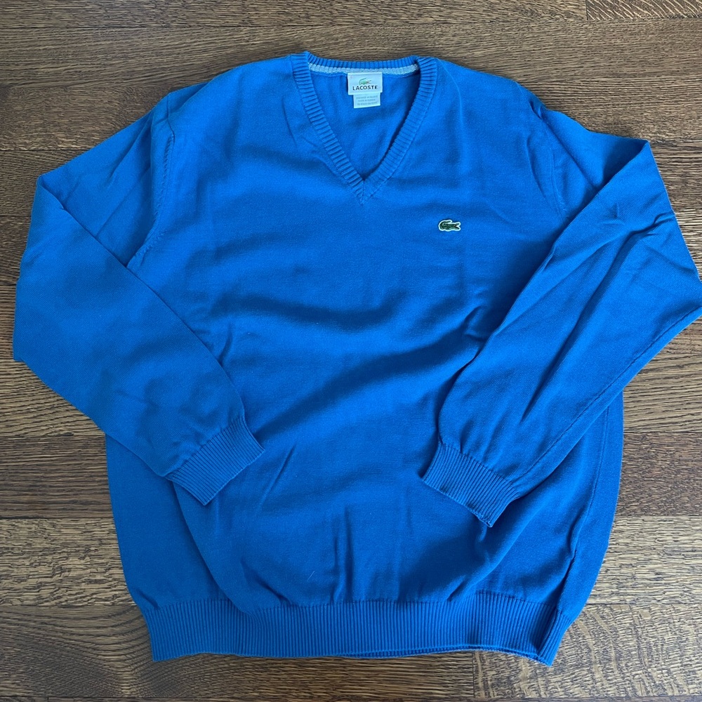 Lacoste Men’s V-Neck Organic Cotton Sweater